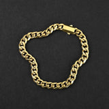Cuban Fusion Bracelet - Gold 7mm