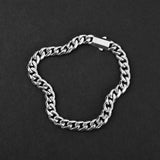 Cuban Fusion Bracelet - Silver 7mm