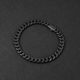 Cuban Fusion Bracelet - Matte Black 7mm
