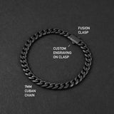 Cuban Fusion Bracelet - Matte Black 7mm