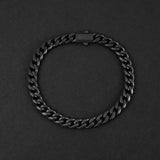 Cuban Fusion Bracelet - Matte Black 7mm