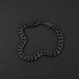 Cuban Fusion Bracelet - Matte Black 7mm