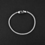 Franco Shield Bracelet - Silver x Onyx 3mm