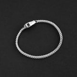 Franco Shield Bracelet - Silver x Onyx 3mm