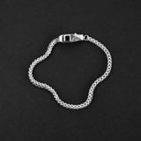 Franco Shield Bracelet - Silver x Onyx 3mm