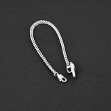 Franco Shield Bracelet - Silver x Onyx 3mm