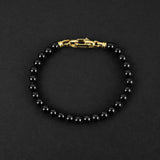 Vault Bead Bracelet - Gold x Onyx 6mm