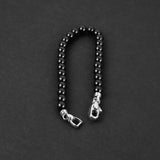 Vault Bead Bracelet - Silver x Onyx 6mm