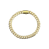 Cuban Fusion Bracelet - Gold 7mm