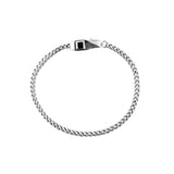 Franco Shield Bracelet - Silver x Onyx 3mm