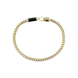 Franco Clip Bracelet - Gold x Onyx 3mm