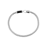 Franco Clip Bracelet - Silver x Onyx 3mm