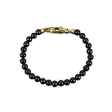 Vault Bead Bracelet - Gold x Onyx 6mm