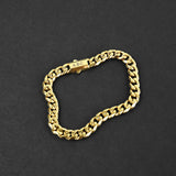 Cuban Fusion Bracelet - Gold 7mm