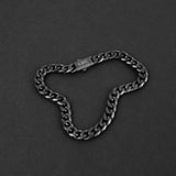 Cuban Fusion Bracelet - Matte Black 7mm