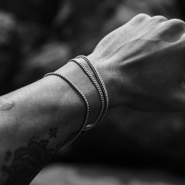 Box Chain Bracelet - Black 2mm