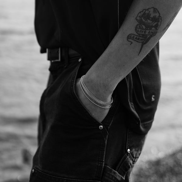 Cuban Chain Bracelet - Black 3mm