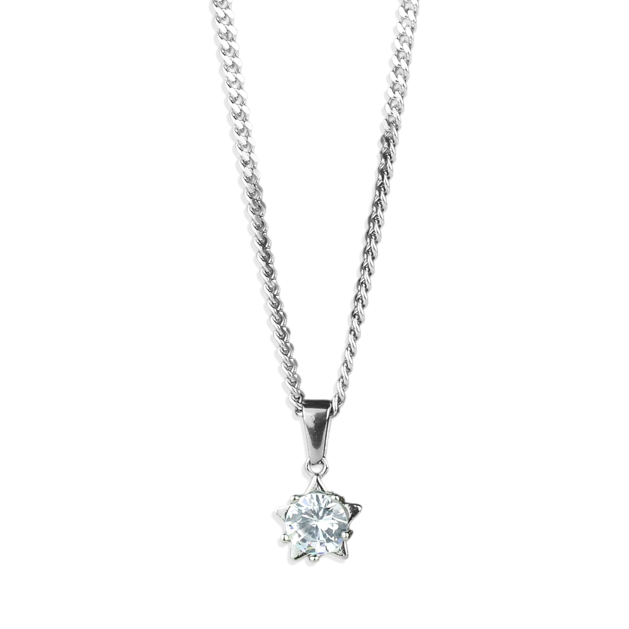 Bright Star Necklace - Silver