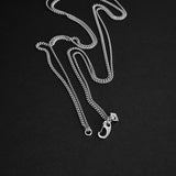 Duo Chain Necklace - Box x Cuban - Silver