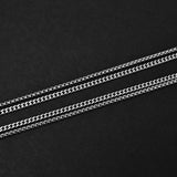 Duo Chain Necklace - Box x Cuban - Silver