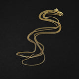 Duo Chain Necklace - Box x Cuban - Gold