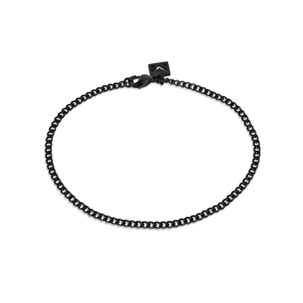 Cuban Chain Bracelet - Black 3mm