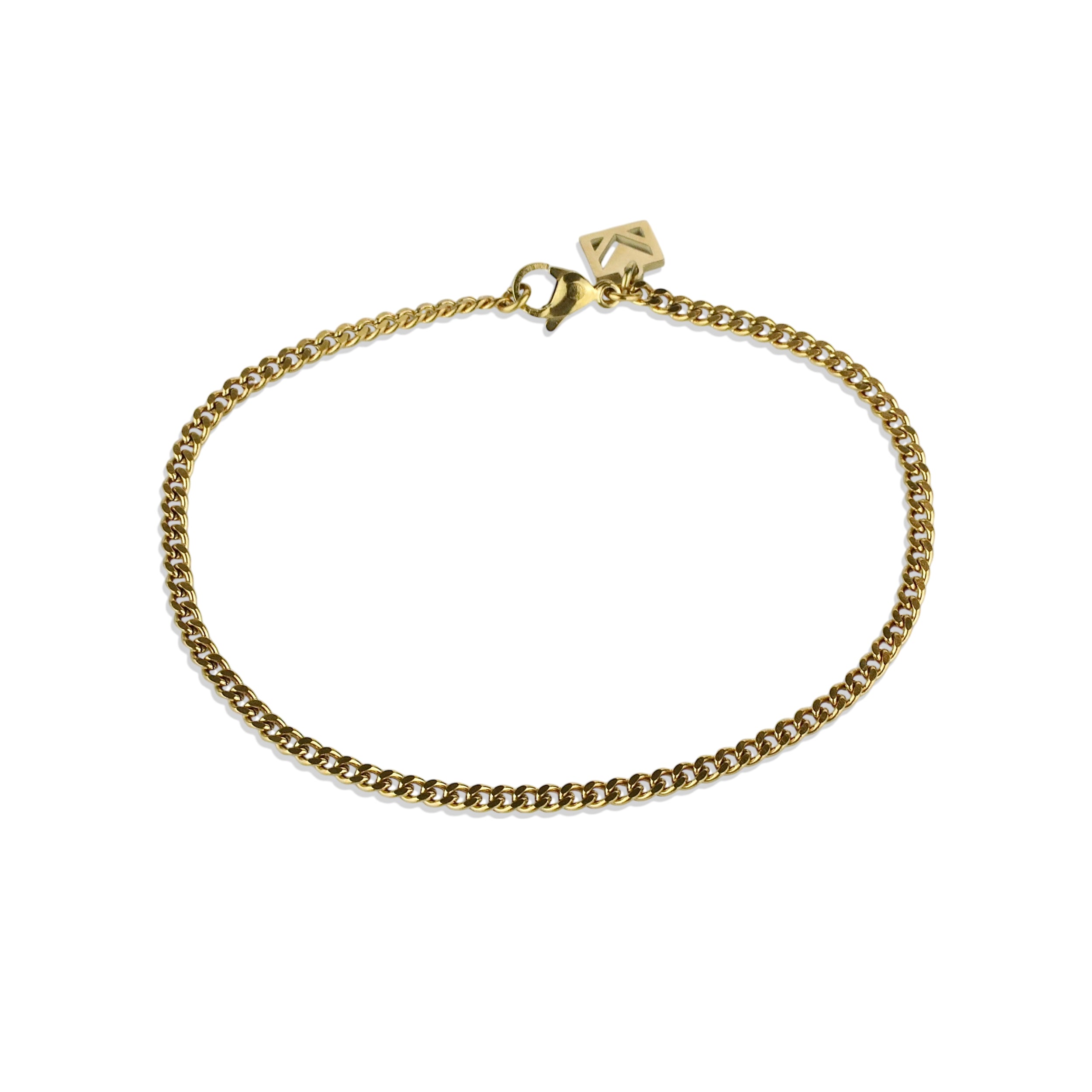 Cuban Chain Bracelet - Gold 3mm