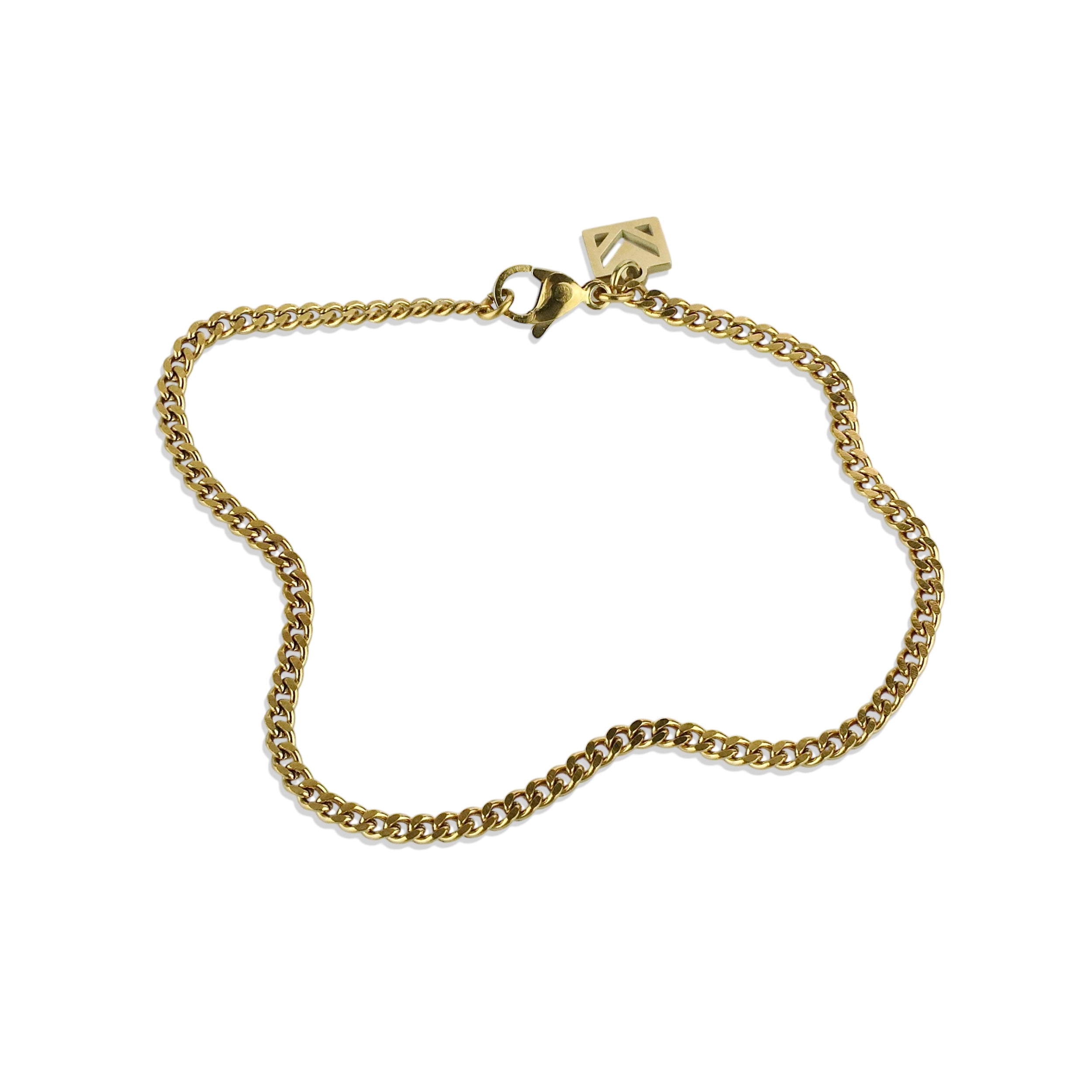 Cuban Chain Bracelet - Gold 3mm