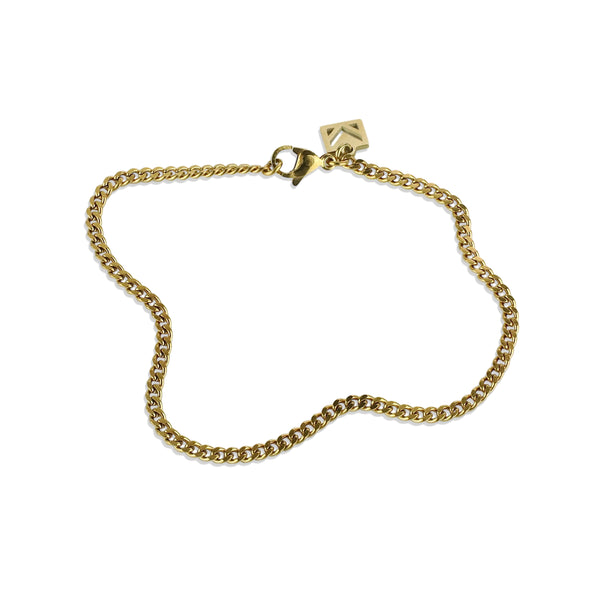 Cuban Chain Bracelet - Gold 3mm