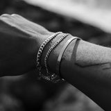 Figaro Chain Bracelet - Silver 3mm