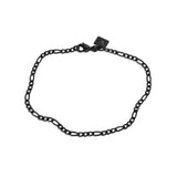 Figaro Chain Bracelet - Black 3mm