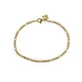 Figaro Chain Bracelet - Gold 3mm