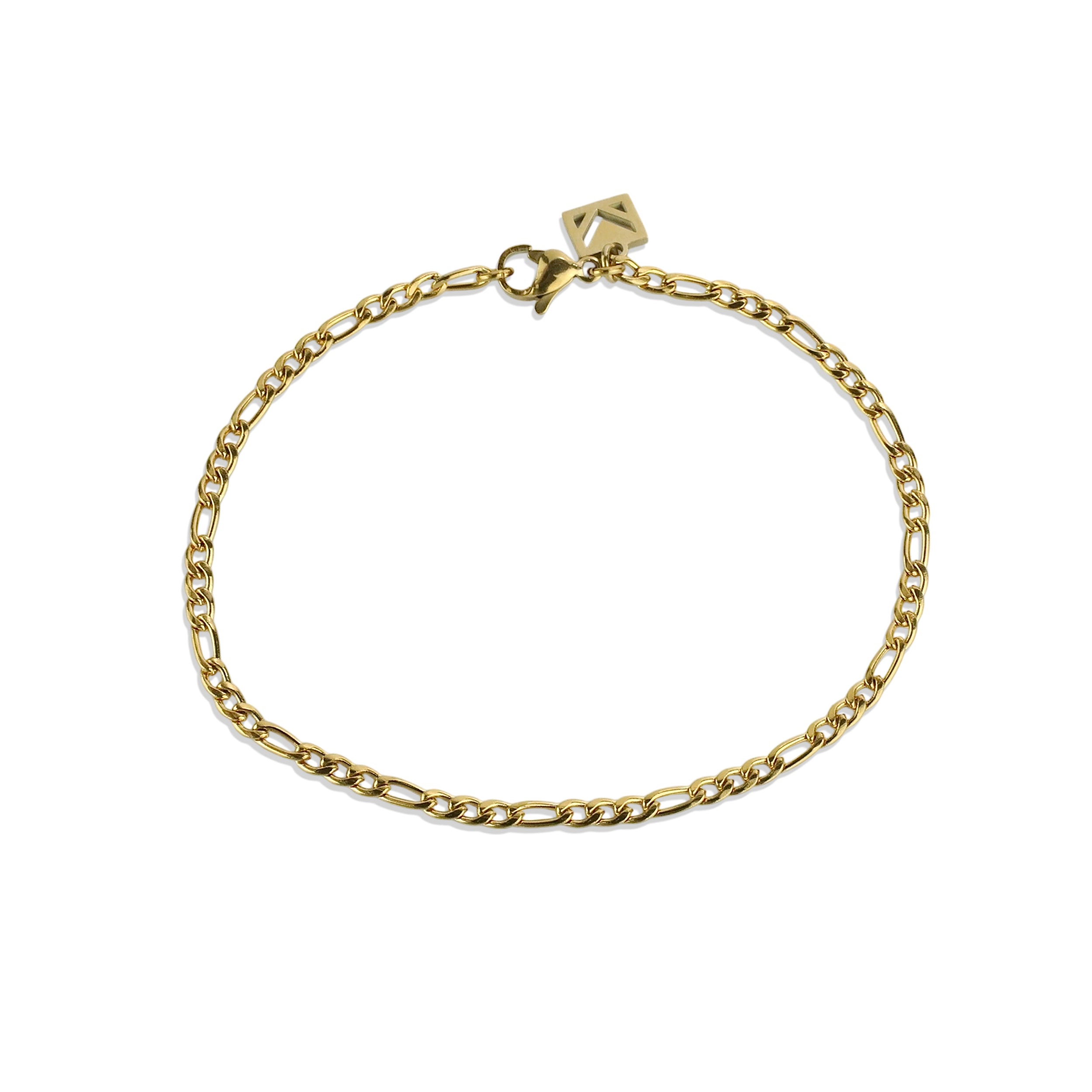 Figaro Chain Bracelet - Gold 3mm