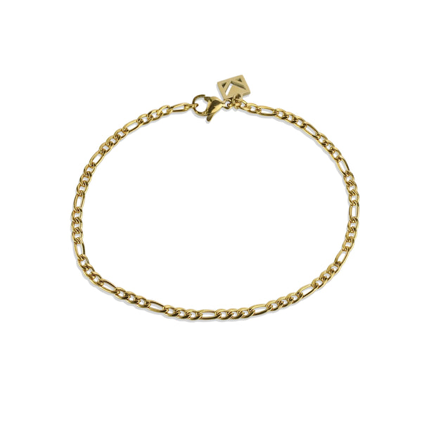 Figaro Chain Bracelet - Gold 3mm