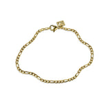 Figaro Chain Bracelet - Gold 3mm