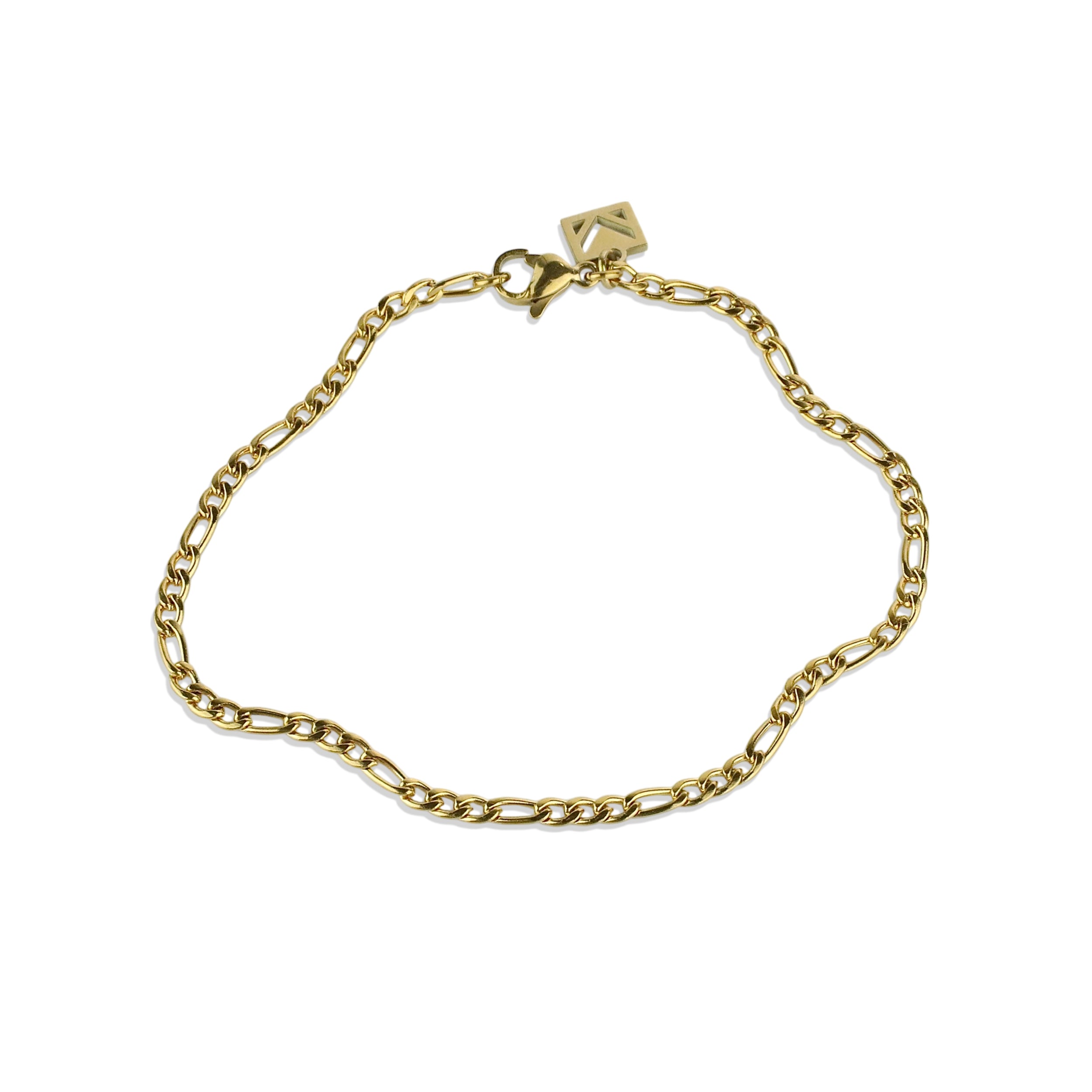 Figaro Chain Bracelet - Gold 3mm