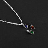 Mini Envy Amulet - Silver x Blue