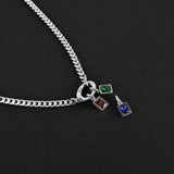 Mini Envy Amulet - Silver x Blue