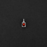 Mini Envy Amulet - Silver x Red