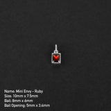 Mini Envy Amulet - Silver x Red
