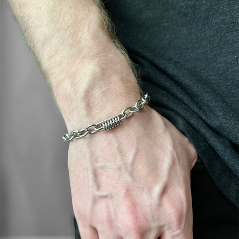 Glitch Chain Bracelet - Silver 7mm