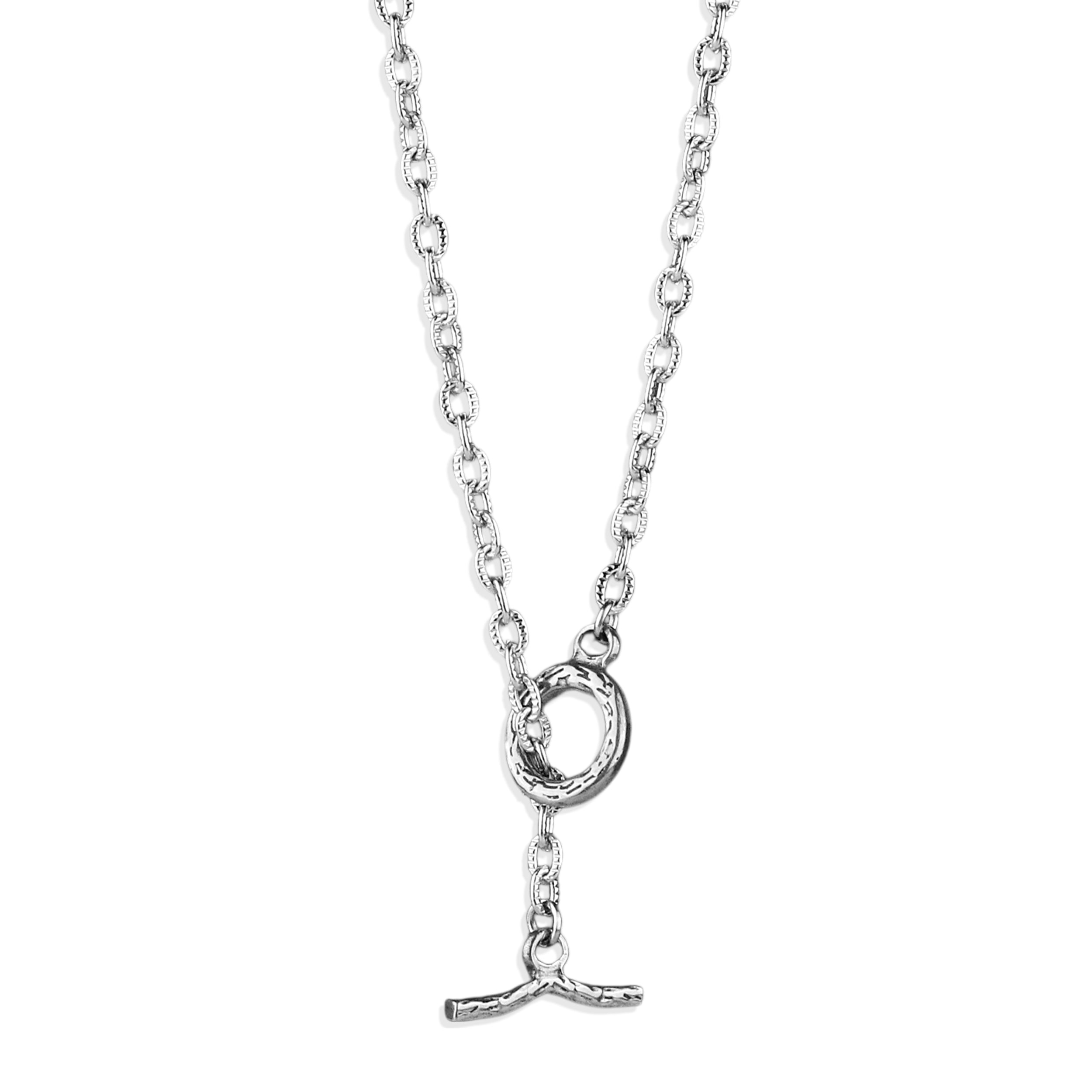 Static Cable Toggle Necklace - Silver 3mm