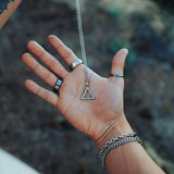 Nomad Triangle Necklace - Silver