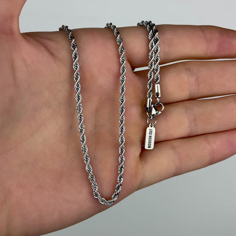 Rope Chain Necklace - Silver 3mm