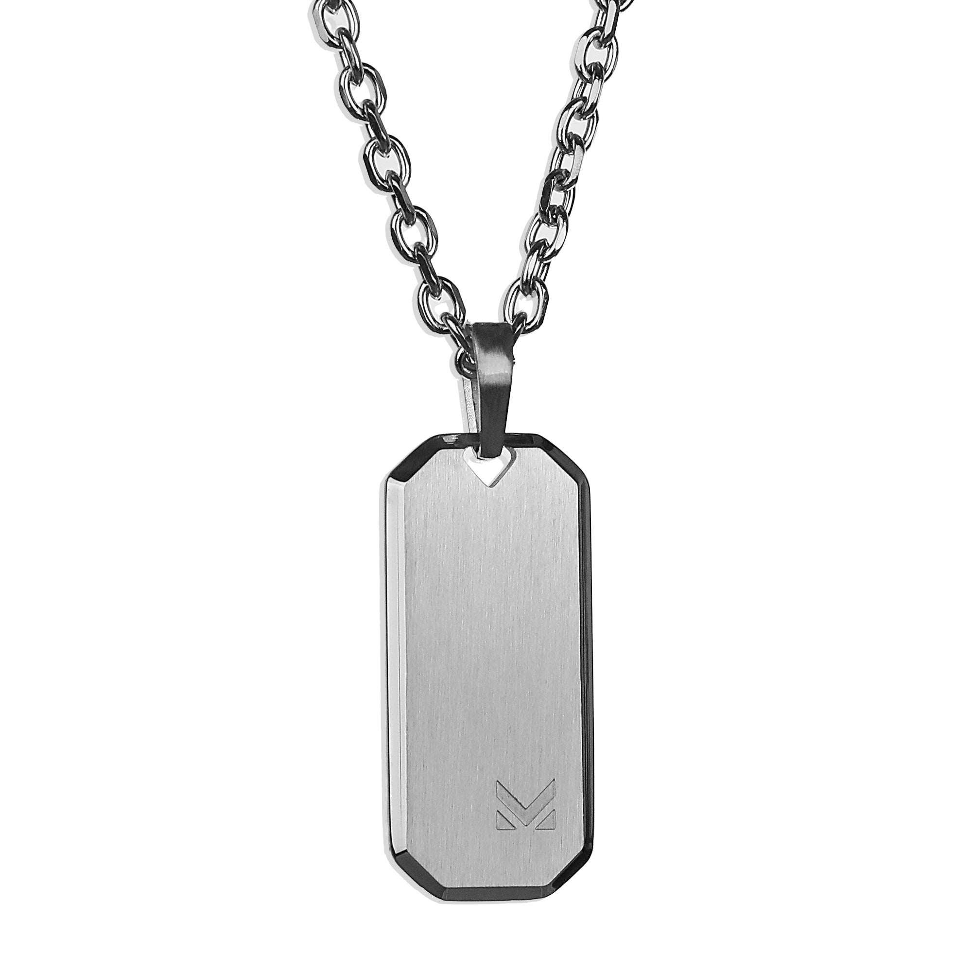 Glyph Tag Necklace - Silver