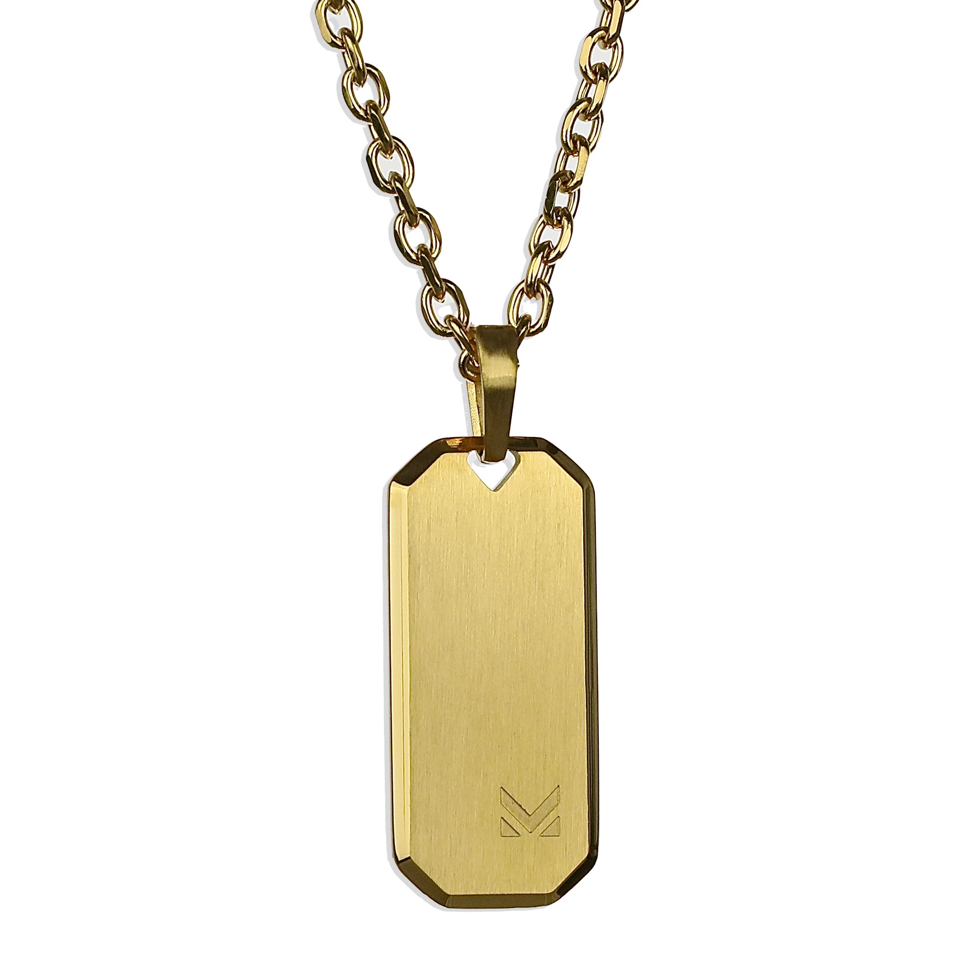 Glyph Tag Necklace - Gold