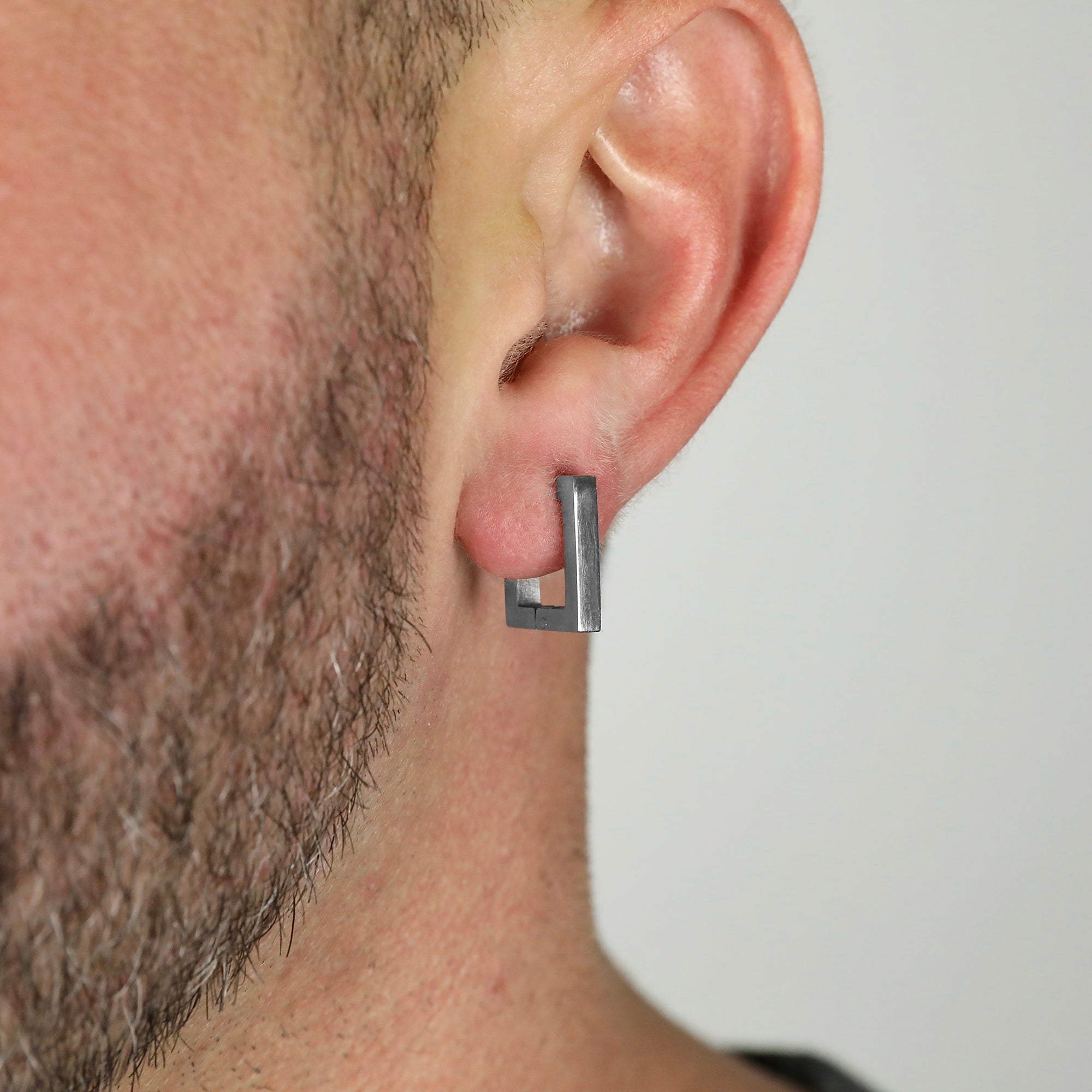 Rectangle Earring - Silver