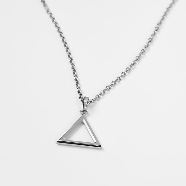 Nomad Triangle Necklace - Silver