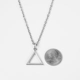 Nomad Triangle Necklace - Silver