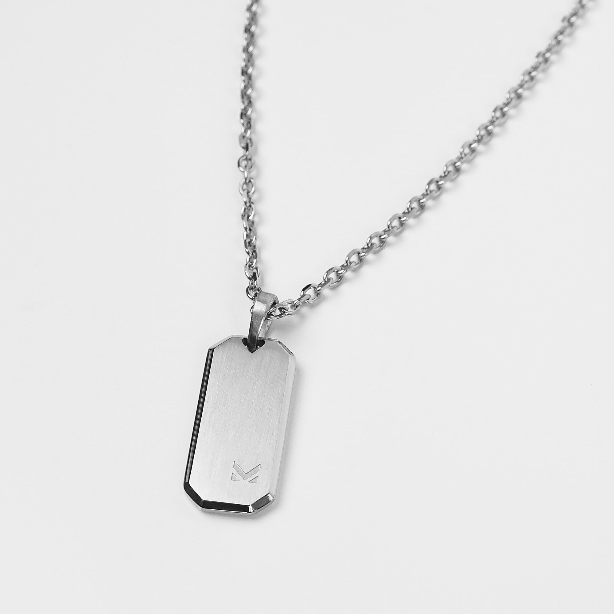 Glyph Tag Necklace - Silver